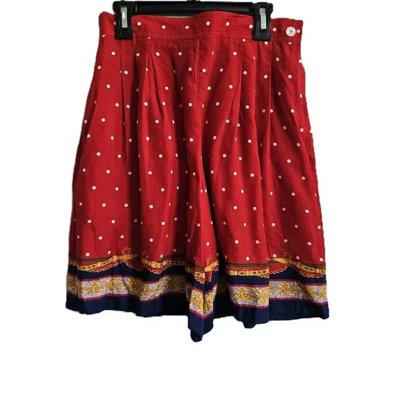 Vintage Liz Sport Print Red Short Set - Picture 9 of 11